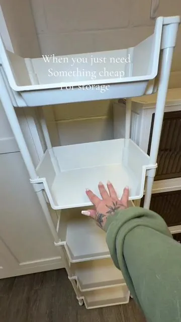 Tight on space but need more storage? This 5-tier storage rack is perfect for small spaces, easy to assemble, and budget-friendly 🙌 Organize your bathroom, laundry room, pantry, dorm, or closet without taking up extra room! #storagerack #smallspaceorganization #homeorganization #spacesaving #organizationideas  