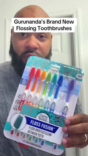 Gurunanda’s Brand New 8 Pack of Flossing Toothbrushes. They’ll floss your teeth while you brush your teeth at the same time and it’s a 2 year supply! @GuruNanda LLC @Puneet Nanda bridge the gap #gurunanda #dentalcare #dentalhealth #toothbrush  #flossing 