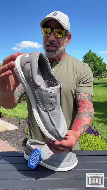 HEYDUDE Wally Cru Laceless Mens Slip On Shoes #heydudeshoes #heydude #mensshoes #shoesformen #SummerVibes 