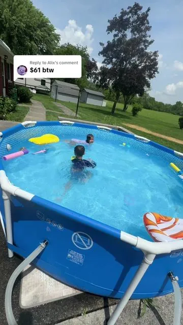 Replying to @Alix YES!! A super sale is going on RIGHT NOW!!!! 🤩✨🌊 8 x20 $61  The one on the video is 10 x 30 🫶🏼🥰 U welcome ♥️ #kidspool #summerready #kidsoftiktok #momsoftiktokclub #backyardvibes 