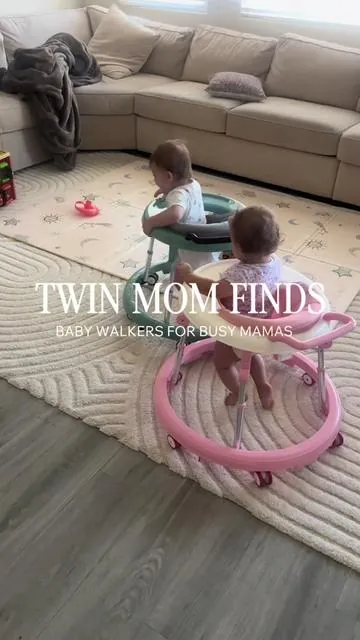 Twin mom survival hack unlocked 🤍 these walkers = the only way I get ready some mornings 😂 The snack trays keep them busy, happy, and rolling around while mama gets 10 minutes to herself. @SODAY  #TwinMom #MomHack #TwinLife #MomTok #TwinToddlers  
