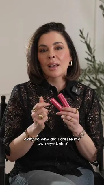 Why did I create my own eye balm? Most makeup Products are not tested  on actual “aged” skin. As a makeup artist for 30 years I have worked with this skin texture and I know how to make the makeup and skin look it’s best with the right product consistency. Things like squalane, ceremides and lipids (fatty acids) plump but also give the treatment and slip to provide cushion to any concealer and radiance to a thin undereye. I have shown many eye balms and oils go viral for this reason but none of them were made exactly for what I needed. To hydrate, soft diffuse color correctors, blur and add radiance without breaking up the concealer. To go under, mix or even over powder. Now friends we GLOW at every age- Let’s GLOW #over40 #makeupover40 #makeup #makeupartist 