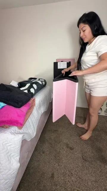 SBanco otomano plegable con almacenamiento (Modelo F) - Baúl otomano grande para dormitorio (Pie de cama)  #storagehacks #ottoman #storagesolutions #tiktokshopmothersday #tiktokshopcreatorpicks  @Sweetcrispy Official 