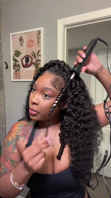 STERLY 180% Density Burmese Curly Half Wig 100% Human Hair #burmesecurly #curlywigs #curlywigstyles #hairstyle #halfwig @sterlyhair_shop @sterlyhair 💗✨