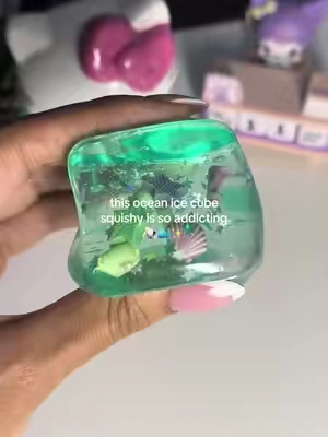my new obsession ✨ #squishy #stressball #needoh #icecube #slime 