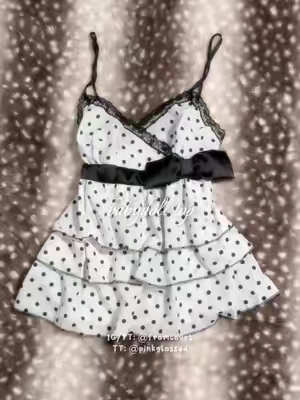 i love this babydoll cami so much <33 #polkadots #cami #babydoll #dollette #fashion 