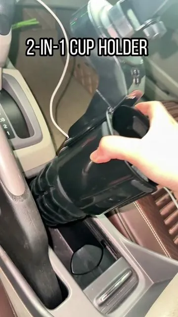 "I didn’t think I needed this… until I tried it.  Now my drink and phone both have a spot — no mess, no clutter, just clean setup. #cupholder #caraccessories #phoneholder #carhack #fyp"