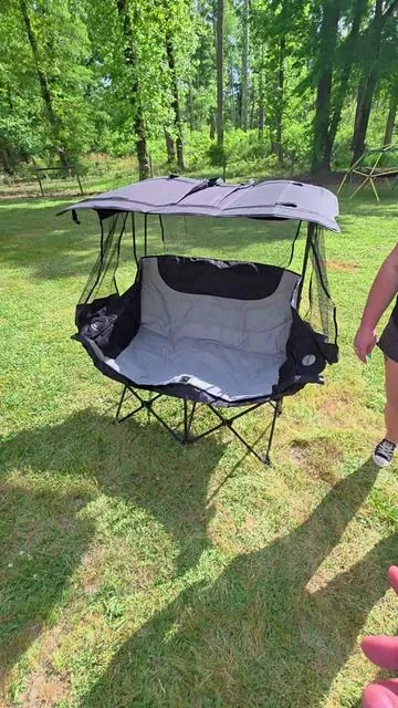 #shadechair #canopychair #chairwithshade #foldingchair #doublefoldingchairs 