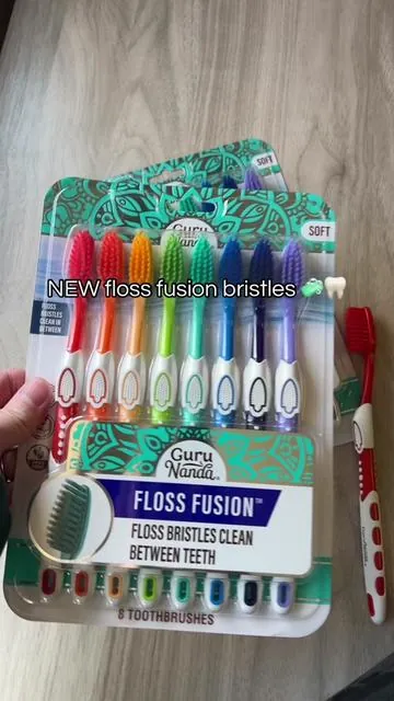Floss fusion toothbrushes with tapered bristles that reach in between your teeth 🦷 @GuruNanda LLC @💙 Pearl 💙 @Puneet Nanda bridge the gap #toothbrush 