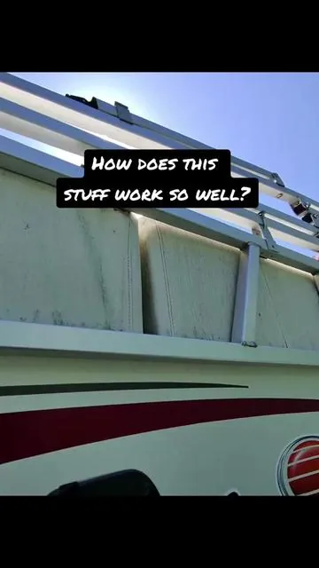 This stuff is amazing, if you own a boat you need to try it.@Boat Juice #boatlife #boat #uvprotection #fishing #pontoon 