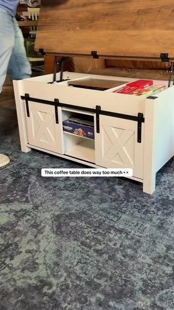#LiftTopCoffeeTable #FarmhouseFurniture #SpaceSavingFurniture #LivingRoomIdeas #SummerVibes 