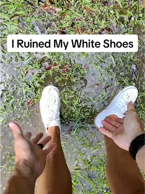 Crocs really did something different with these shoes #crocs #mensshoes #mowing #fyp #whiteshoes 