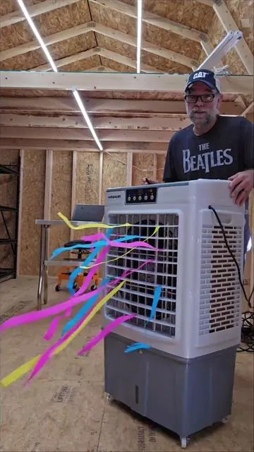 Evaporative Air Cooler, this is the best way to stay cool this year indoors or outdoors  #aircooler #airconditioner #swampcooler #Summervibes #tiktokshopcreatorpicks @Rengue 