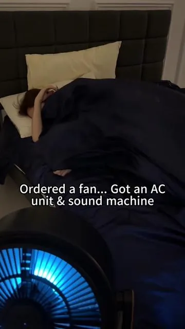 Finally a way to get good sleeping 🙏🧊 #sleep #bestsleep #bestsleepever #coolingfan #Summervibes 
