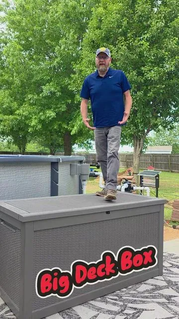 Big waterproof patio deck box #deckbox #sumervibes #fathersday #genx #tiktokshopcreatorpicks 