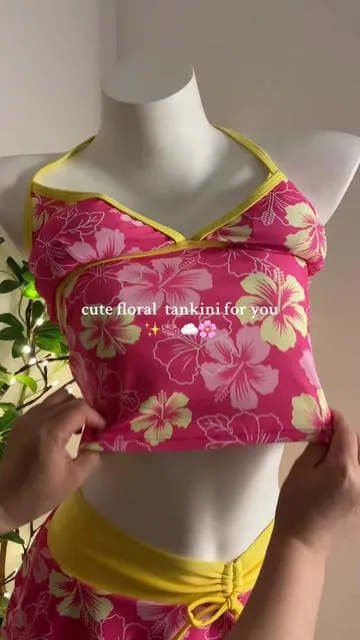 this tankini set is my new pool party favorite #tankini #twopieceswimsuit #swimwear #spotlightfinds #fyp #usa 