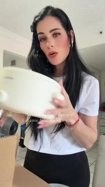 Hot Pot Electric, 3L Portable Electric Pot with Ceramic Non-stick Coating #SummerVibes #dealsforyoudays #TTSVerticalPro #tiktokshopcreatorpicks #tiktokshopmemorialday 