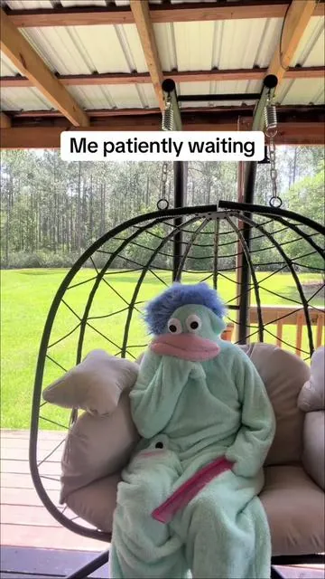 The way this thing stares at people is enough to make the whole room laugh. Funny puppet costume, oversized animal onesie, soft fleece jumpsuit, TikTok viral funny costume idea.