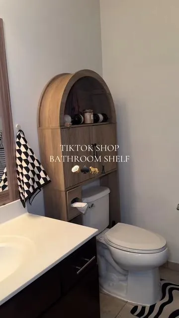 Obsessed. #fyp #furnishinganapartment #bathroomdecor #bathroomstorage 