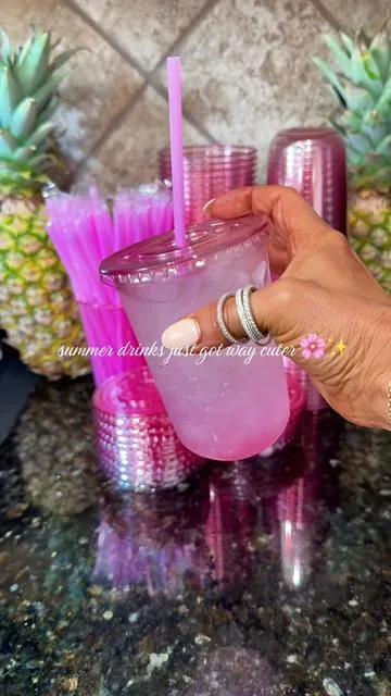 These pink aesthetic cups with heart straws are about to be THE summer TikTok find 💕 I waited forever for these to restock because they sold out so fast the first time. You get 50 cups, lids, and adorable heart straws which makes them perfect for iced coffee, smoothies, girls nights, pool parties, birthday parties, and everyday summer drinks. And honestly? They make staying home feel way cuter AND save you from constantly spending money on overpriced drinks. If you love pink aesthetic things, you’re going to be obsessed with these. Save this before they disappear again. #summervibes #tiktokshopmemorialday • #TikTokMadeMeBuyIt • #PinkAesthetic • #SummerEssentials 