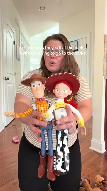 if your kids love Toy Story these official Disney Store Toy Story character bundles are the same toys sold in the Disney Parks and come with the iconic pull strings too 😭 #toystory5 #toystory #buzzlightyear #woodyandjessie #pixar 