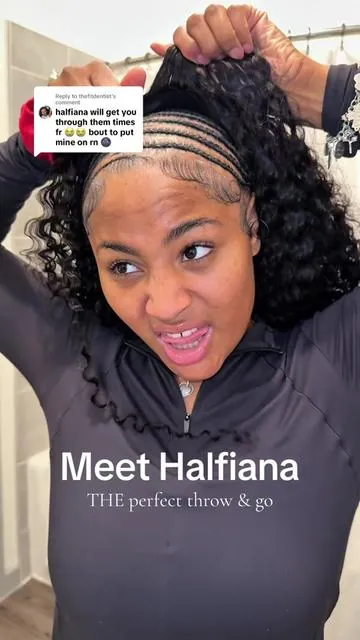 Replying to @thefitdentist Ya better get you one! #halfwig #burmesecurly #throwandgo #affordablehair #protectivestyles @Mamushow Hair Fashion @Mamushow Hair Shop 