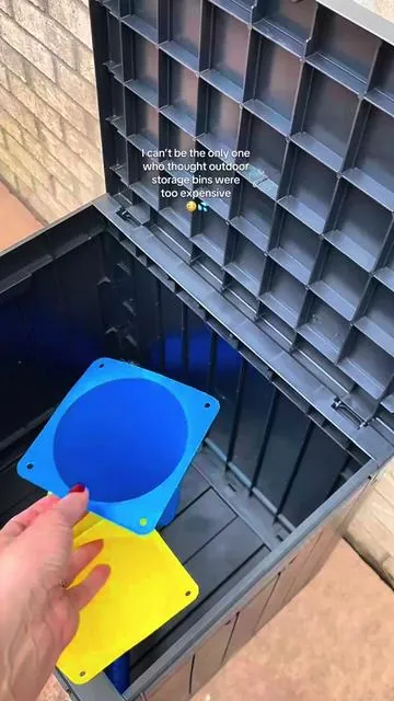 backyard clutter solved 👌 this weatherproof storage box holds WAY more than I expected. #outdoorliving  #tiktokshopfinds #momtok #summervibes #boymom 