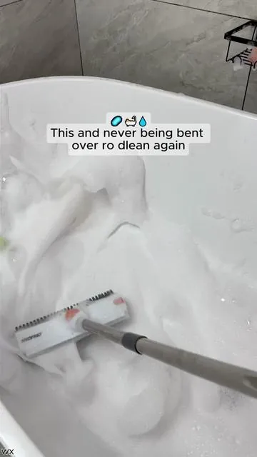 Whoever invented this scrub brush deserves a raise. Stiff bristles for deep cleaning, a built-in squeegee to wipe dirty water, 360° rotation with a lock feature, and a long handle that saves your back. Perfect for bathrooms, kitchens, patios, garages & even walls. A true 3-in-1 home cleaning essential!#ScrubBrush #FloorCleaning #BathroomCleaning #SummerVibes #HomeCleaningHacks