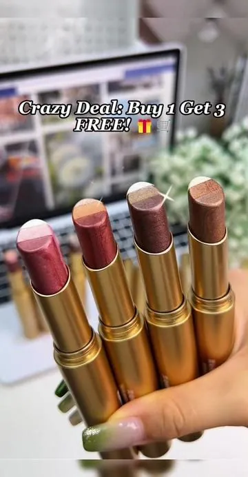 3 Colors in 1 Swipe! 👁️The Ultimate Lazy Makeup Hack 🥱✨#tiktokshop #EyeshadowStick #beauty #makeup#Summervibes    