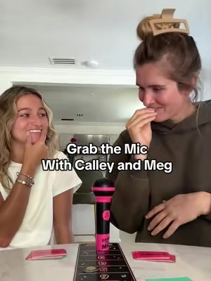 🤣should we keep playing? (We want too) #grabthemic #calleyandmeg @Calley Blue @MegDav @Lucky Egg 