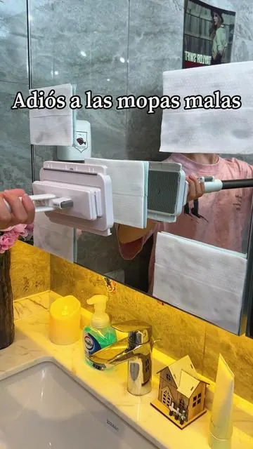 Título: Mopa quitapolvo húmeda y seca sin manos, ideal para limpieza perezosa en el hogar Hashtags: #MopaSinManos #MopaHúmedaYSeca #HerramientasParaPerezosos #ProductosDeLimpiezaParaElHogar #HerramientasParaLimpiarSuelos