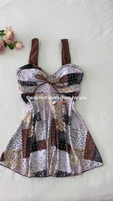 Hides my belly And looks like the sweety cookies So cute!#swimwear #swimdress #modestfashion #bikini #beachvibes