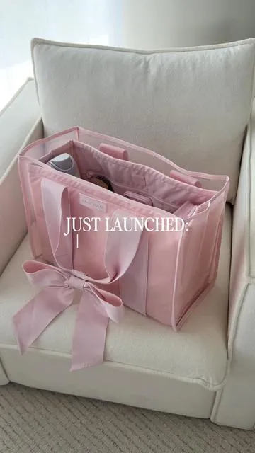 no more messy jelly tote bags with this tote organizer 💗✨ jelly tote organizers are now available on tiktok shop! #casemate #toteorganizer #bagorganizer #packwithme