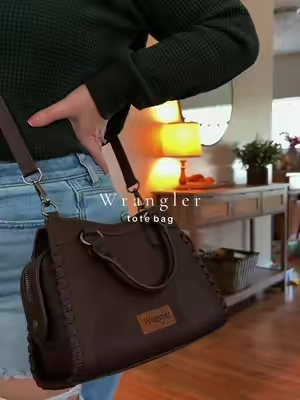 SO cute 🤎 @Rustic Charm Bootic #purse #pursetok #leatherbag #wranglerpurse #totebag 