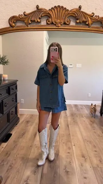 This is so adorable #set #denimset #womensset #matchingset #cuteset 