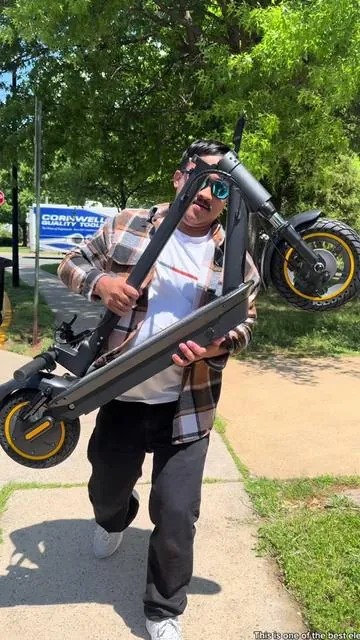 10-Inch Foldable Electric Scooter, 500W Power Motor, 22 MPH Top Speed, 28 Mi Range, Dual Braking System, Bluetooth App Control, Puncture-Proof Solid Tires, Double Suspension, Lightweight Portable Commuter Scooter (Black) outdoorfun#foldableelectricscooter #eletricscooter #tiktokshopspringglowup #Summervibe #weeklydeals @MetroRide Elite 