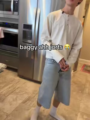 these jorts are insanely baggy 🤝 #jorts #clothing 