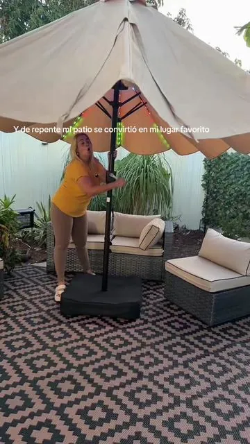 Y de repente mi patio se convirtió en mi lugar favorito de la casa con esta sombrilla  #yaheetech#patioumbrella#sombrilladepatio#tiktokshopcreatorspicks#outdoordecor 