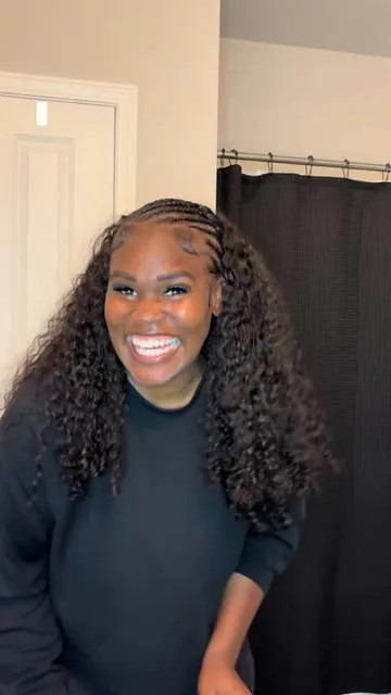 Whoever put these two together ilyyy 😭  Hair: @OQHAIR Burmese Curly Half Wig 20” #halfwig #fulani #fulanibraids #quickweave #tutorials 