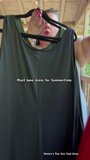 Women’s Plus size tank dress with pockets! Soft jersey material with lots of stretch. Several colors to choose from. I’m a size 22 wearing size 4 XL.  #petitefashion #plussizefashion  #TikTokShopStockUp #TikTokShopMemorialDay #DealsForYouDays 