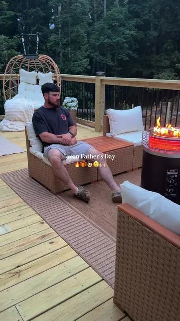 Ladies here’s your cheat code!!! This is the gift he will actually love 🤌🏼🔥😍 @Ninja Kitchen #ninjafireside360 #firepit #outdoorfirepit #fathersdaygift #giftforhim 