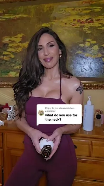 Replying to @natalieamoriello happy to respond to you on what I use for my neck at almost 54 years old. I always get a lot of compliments on my neck even though I've never had any kind of procedures done everything I do is diy. I love using this enosphere to help tighten and firm my skin and also helps tone your neck and face muscles. as a magazine Beauty editor for over two decades I have tried so many Beauty devices this one is one of my absolute favorites.. it's very high tech but yet it's very intuitive and easy to use. #over50 #neckcare #tiktokshopcreatorpicks  #beautydevice #skinfirming 