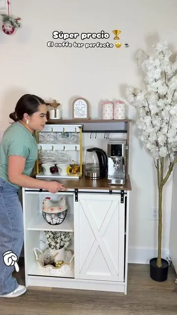 Se ajusta perfectamente a espacios pequeños ☕️✨coffe bar pequeño pero con gran almacenamiento 10/10 🏃🏻‍♀️🏃🏻‍♀️🏃🏻‍♀️👆👆corre antes que se agote 🚨‼️#coffee #bar #kitchen #smallspace #SummerVibes 