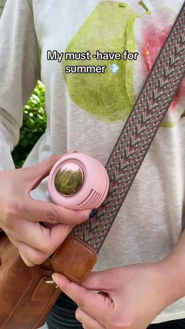 take this everywhere-work, travel, even walking in the heat 🌞❤️‍🔥💨 #MiniFan #bladelessfan #Hashtag #summervibes #TikTokMadeMeBuyit 