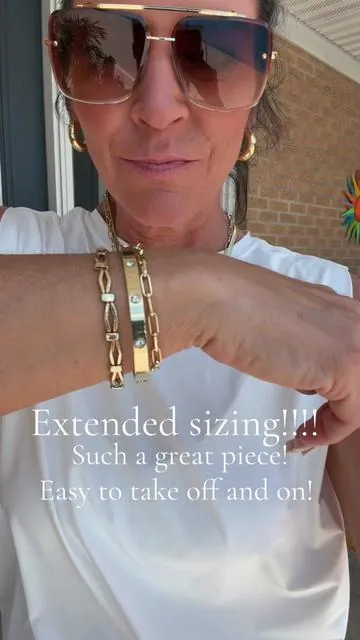 SOOOO GOOD!!! 🔥 Also available in Silver!!  Pavoi Waterproof Love Bangle Bracelets for Women - 14K Gold Plated Hinged Bracelet Dupe with Cubic Zirconia - Stainless Steel Bracelet Stack Trendy Jewelry great stocking stuffer birthday gift #waterproofjewelry #plussize #petitegirl #giftguide #jewelrygiftideas  @PAVOI 