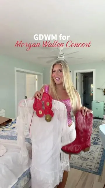 Get dressed with me for a Morgan Wallen concert!! Obsessed with how this outfit turned out, everything is linked on this video and in my showcase under “Morgan Wallen outfit” #morganwallen #gdwm #countryconcertoutfit #styleinspo #western 