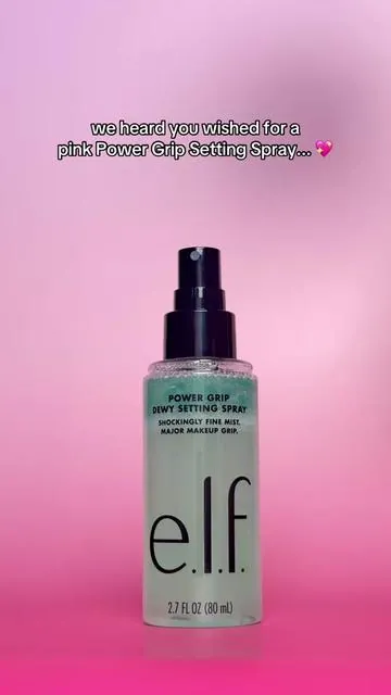 Rosé... you spray! 💁‍♀️ we saw your comments 👀 introducing NEW Power Grip Rosé Setting Spray: the same Power Grip you love, now in a brightening formula for a rose-y glow 🌹 #elfcosmetics #powergrip #settingspray #rosé #newlaunch 