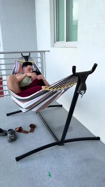 Hamaca que aguanta hasta 450lb🤩 #fyp #tiktokshop #hamaca #exterior #hammock 