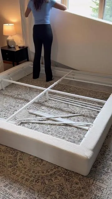 Cloud bed frame ☁️🤍✨#cloudbedframe #bedframe #bed #bedroomfinds #upholsteredbed 