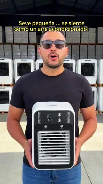 Gracias a este mini aire acondicionado ya no paso mas calor enverano#miniairconditioner #miniaircooler #miniAC#portableairconditioner #summeressentials